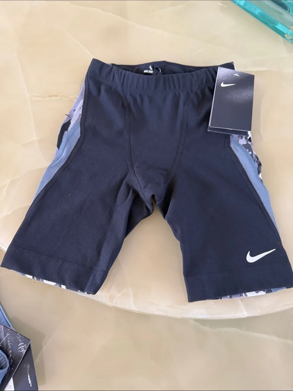 Nike Swim Hydrastrong Boys Jammer Shorts Sz 24 Black Splatter NWT NESS9002-001